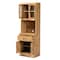 Baxton Studio Laurana ModernOak Brown Finished Wood Kitchen Cabinet and Hutch 193-12004-ZORO - alternate 2